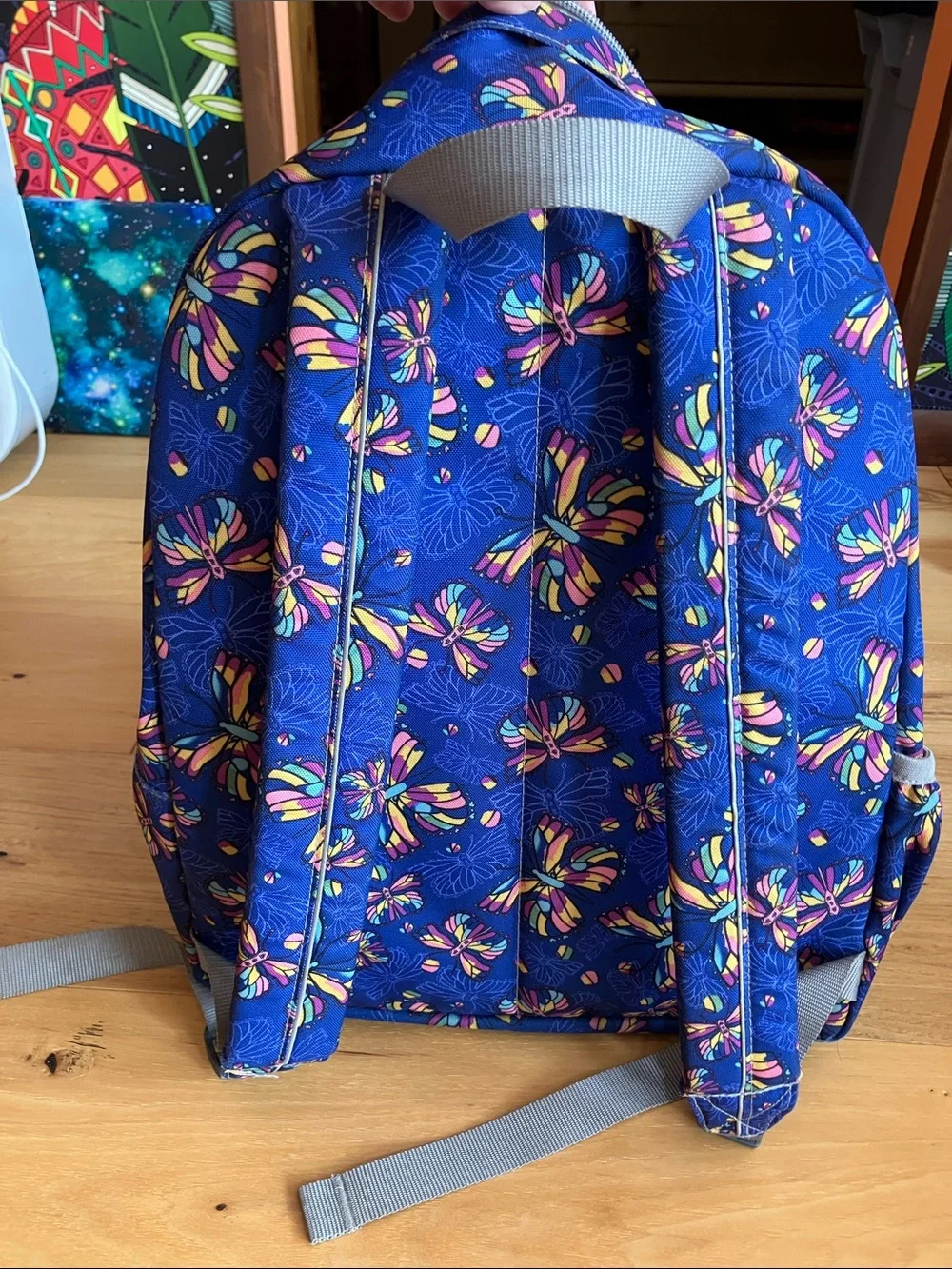 L.L. Bean Royal Blue Butterfly Pattern Junior Original Book Pack